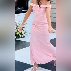 Floor length Hello Molly dress with off the shoulder top!